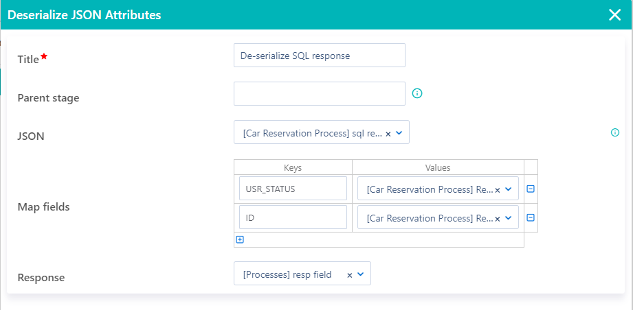 deserialize json | Comidor Platform