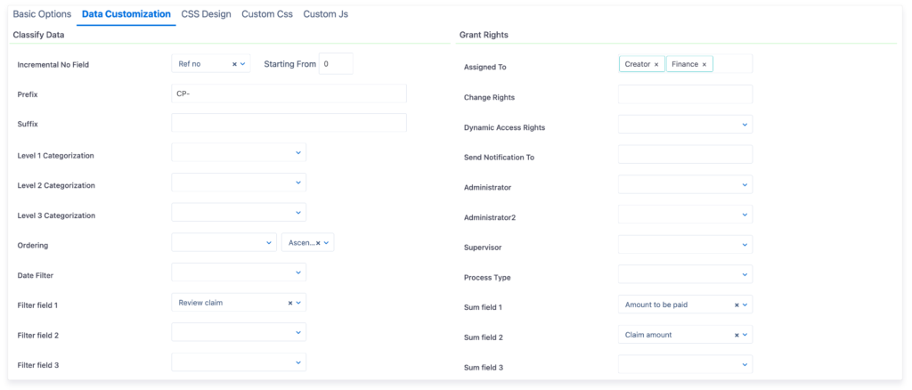 configuration-data customization